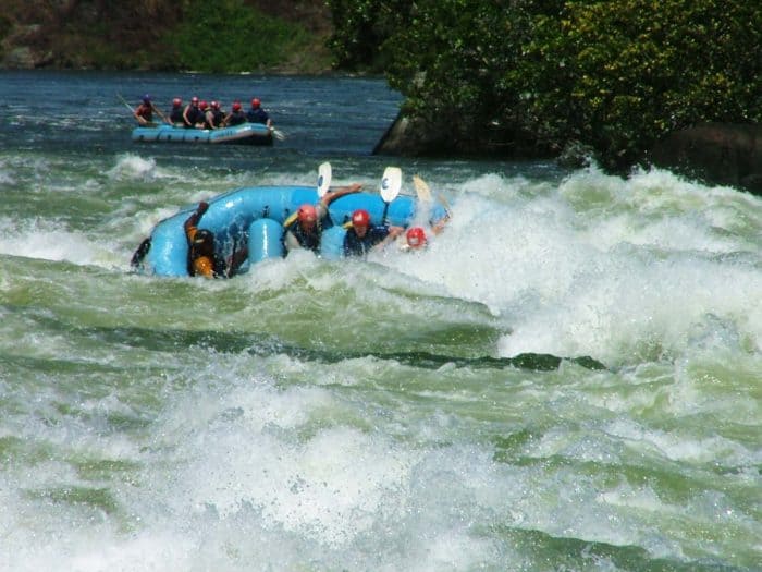 Flipping_raft_in_Bujagali_falls,_Uganda